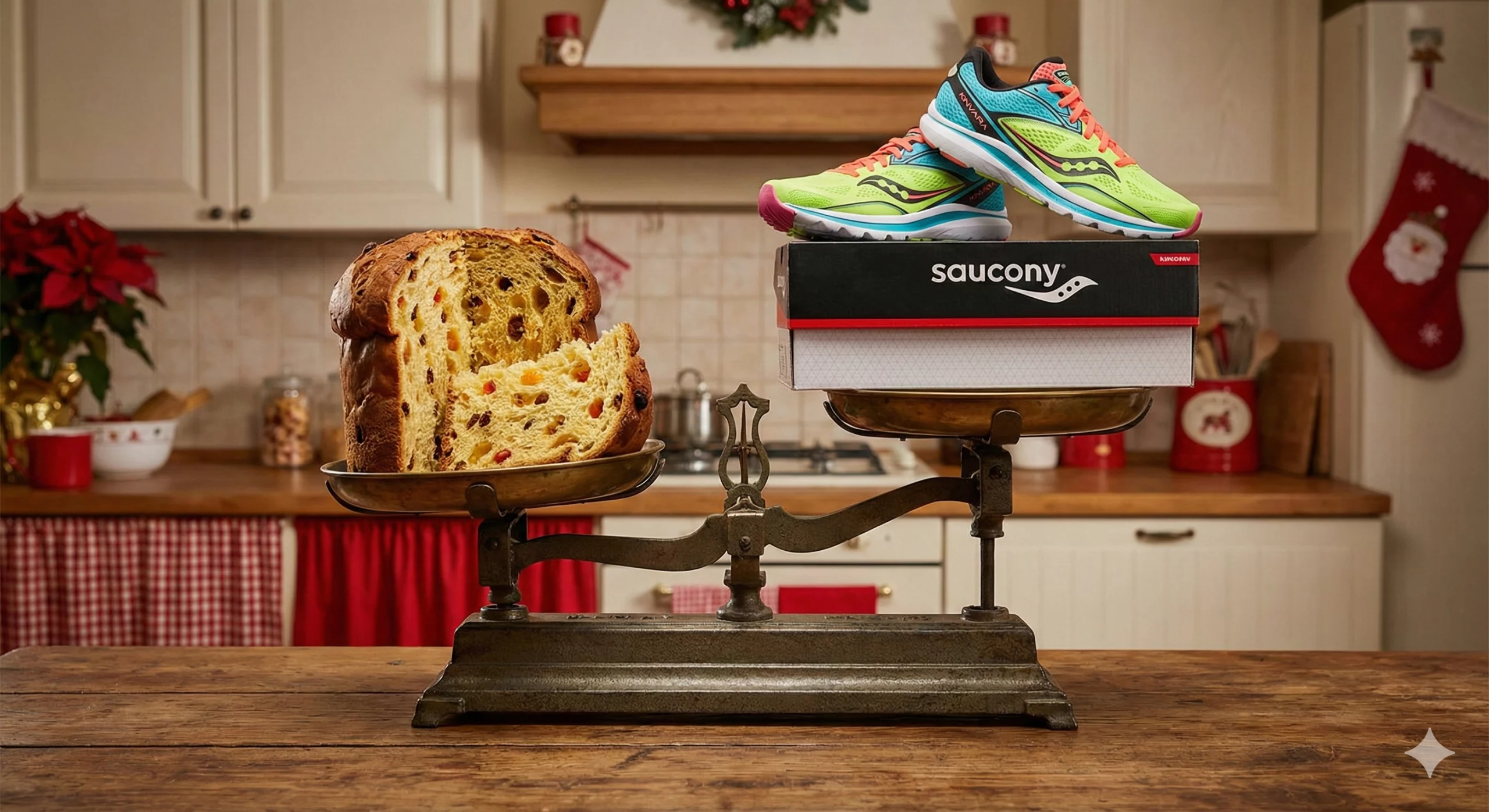 Disparità calorie panettone vs consumo corsa.