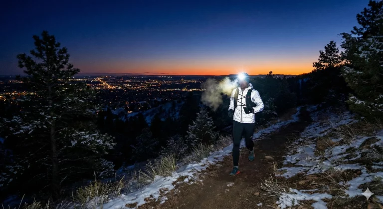 Runner corsa notturna inverno abbigliamento riflettente